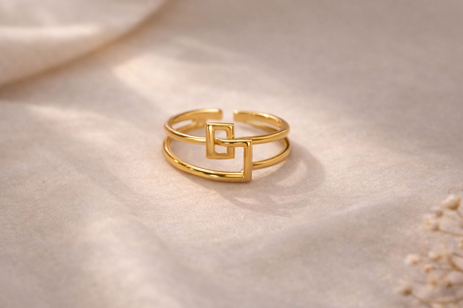 Initial Gold Ring